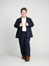Load image into Gallery viewer, Navy Glen Plaid Dress Blazer

