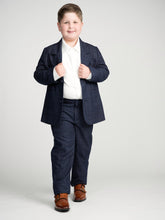 Load image into Gallery viewer, Navy Glen Plaid Dress Blazer
