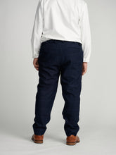 Load image into Gallery viewer, Navy Plaid Windowpane Dress Pants
