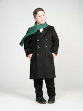 Load image into Gallery viewer, Black Double Breasted Peacoat
