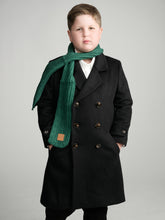 Load image into Gallery viewer, Black Double Breasted Peacoat
