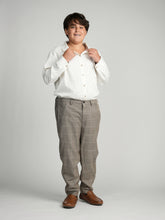 Load image into Gallery viewer, Tan Buttons Long Sleeve Dress Shirt with Paisley Contrast
