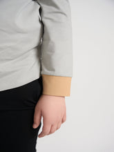Load image into Gallery viewer, Gray Color Block Polo Long Sleeve
