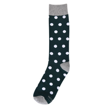 Load image into Gallery viewer, Emerald Green with White Polka Dot Socks
