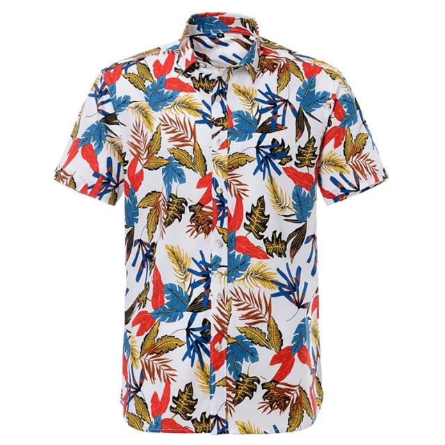 Multicolor Hawaiian Cotton Short Sleeve Shirt