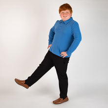 Load image into Gallery viewer, Cobalt Solid Polo (Long Sleeve)
