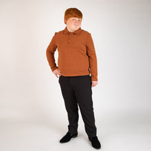 Load image into Gallery viewer, Cinnamon Solid Polo (Long Sleeve)

