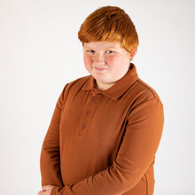 Load image into Gallery viewer, Cinnamon Solid Polo (Long Sleeve)
