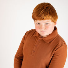 Load image into Gallery viewer, Cinnamon Solid Polo (Long Sleeve)
