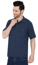 Load image into Gallery viewer, Men's Short Sleeve Pique Polo Shirt in Cotton Blend with Front Pocket
