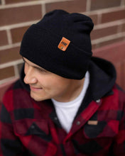 Load image into Gallery viewer, NEW HAAKWEAR H-Stitch Cuffed Beanie - Designed and Made in USA (Patented Design) - Midnight Black
