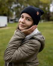 Load image into Gallery viewer, NEW HAAKWEAR H-Stitch Cuffed Beanie - Designed and Made in USA (Patented Design) - Midnight Black
