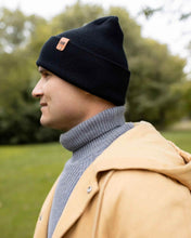 Load image into Gallery viewer, NEW HAAKWEAR H-Stitch Cuffed Beanie - Designed and Made in USA (Patented Design) - Midnight Black
