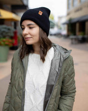 Load image into Gallery viewer, NEW HAAKWEAR H-Stitch Cuffed Beanie - Designed and Made in USA (Patented Design) - Midnight Black
