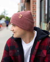 Load image into Gallery viewer, NEW HAAKWEAR H-Stitch Cuffed Beanie - Designed and Made in USA (Patented Design) - Rusty Burgundy
