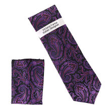 Load image into Gallery viewer, Vittorio Farina Men's Paisley Design Necktie &amp; Pocket Square
