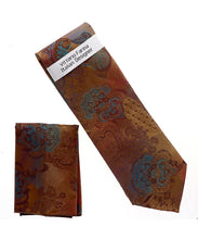 Load image into Gallery viewer, Vittorio Farina Paisley Designer Necktie &amp; Pocket Square
