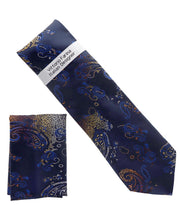 Load image into Gallery viewer, Vittorio Farina Paisley Designer Necktie &amp; Pocket Square
