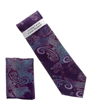 Load image into Gallery viewer, Vittorio Farina Paisley Designer Necktie &amp; Pocket Square

