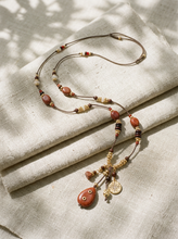 Load image into Gallery viewer, Natural Stone Beaded Long Necklace
