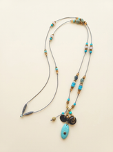 Load image into Gallery viewer, Natural Stone Beaded Long Necklace
