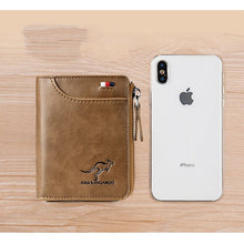 Load image into Gallery viewer, New Men Wallets Fashion Short Desigh Zipper Card Holder Men Leather Purse Solid Coin Pocket High Quality Male Purse
