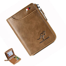 Load image into Gallery viewer, New Men Wallets Fashion Short Desigh Zipper Card Holder Men Leather Purse Solid Coin Pocket High Quality Male Purse
