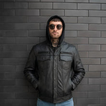 Load image into Gallery viewer, Nightstrike Men’s Motorcycle Leather Jacket
