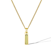 Load image into Gallery viewer, Birthstone Tag Necklace - Gold
