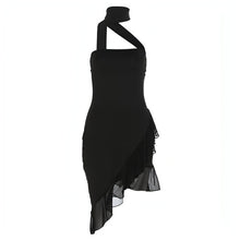 Load image into Gallery viewer, Fashion Halter Off-shoulder Slim Fit Stringy Selvedge Dress
