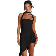 Load image into Gallery viewer, Fashion Halter Off-shoulder Slim Fit Stringy Selvedge Dress

