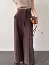 Load image into Gallery viewer, Simple Corduroy High Waist Casual Wide Leg Pants
