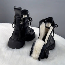 Load image into Gallery viewer, Fur Integrated Thick Bottom Winter Boots
