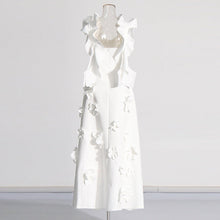 Load image into Gallery viewer, High-grade Stitching Three-dimensional Flower Sling Dress
