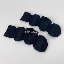 Load image into Gallery viewer, Fold Striped Lantern Cotton Socks
