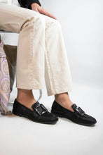 Load image into Gallery viewer, Vintage Square-Button Low-Cut Loafers — Women’s Elegant Slip-On Shoes
