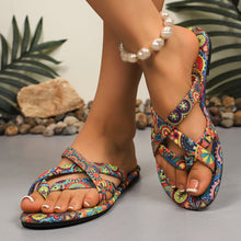 Load image into Gallery viewer, Women’s Boho Flat Printed Slippers
