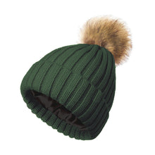 Load image into Gallery viewer, Soft Beanie Fluffy Ball Cap — Warm Knitted Winter Hat with Pom Pom
