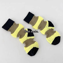 Load image into Gallery viewer, Fold Striped Lantern Cotton Socks
