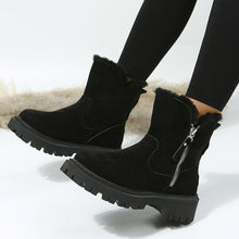 Load image into Gallery viewer, Women’s Velvet Lined Cotton Snow Boots — Plus Size Winter Warm Boots
