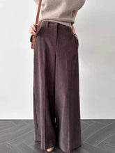 Load image into Gallery viewer, Simple Corduroy High Waist Casual Wide Leg Pants
