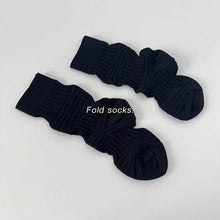 Load image into Gallery viewer, Fold Striped Lantern Cotton Socks
