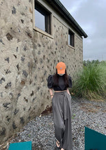 Load image into Gallery viewer, Pleated Asymmetrical Ties High-waisted Wide-leg Pants
