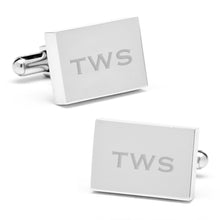 Load image into Gallery viewer, Stainless Steel Rectangle Infinity Engravable Cufflinks
