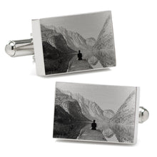 Load image into Gallery viewer, Stainless Steel Rectangle Infinity Engravable Cufflinks
