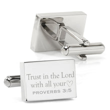 Load image into Gallery viewer, Wedding Bible Verse Engravable Cufflinks
