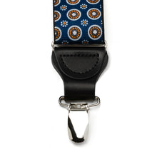 Load image into Gallery viewer, Blue Motif Patterned Convertible Suspenders
