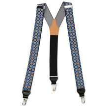 Load image into Gallery viewer, Blue Motif Patterned Convertible Suspenders
