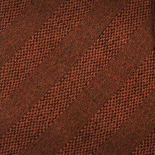 Load image into Gallery viewer, Burnt Sienna Tweed Striped Linen Men's Tie
