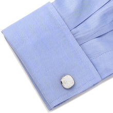 Load image into Gallery viewer, Stainless Steel White Pave Crystal Cufflinks
